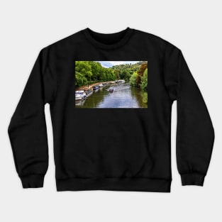 The Thames From Goring Bridge Crewneck Sweatshirt